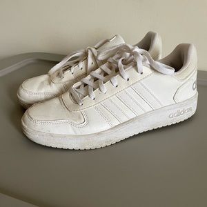 ADIDAS gently worn white sneakers